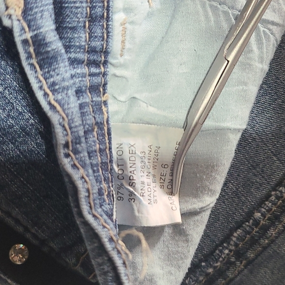 Ethyl Womens Boot Cut Blue Jeans - Picture 8 of 13